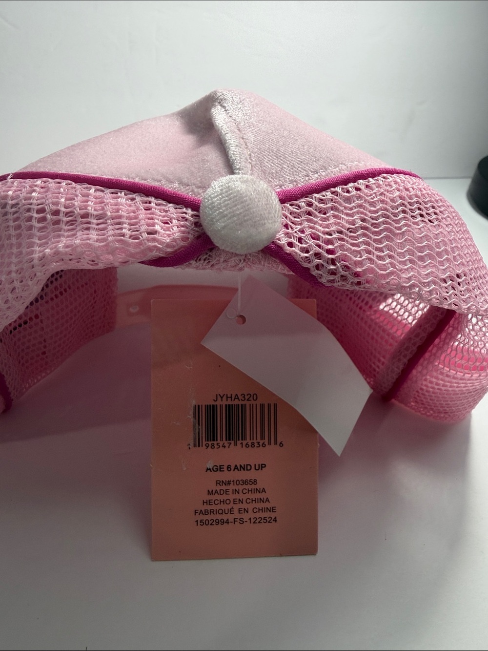 Juicy Couture Girls Light Pink Rhinestone Logo Trucker Cap - Picture 3 of 9